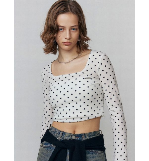EMODA「シアーベロアプレートクロップトップ」|Tシャツ・カットソー|