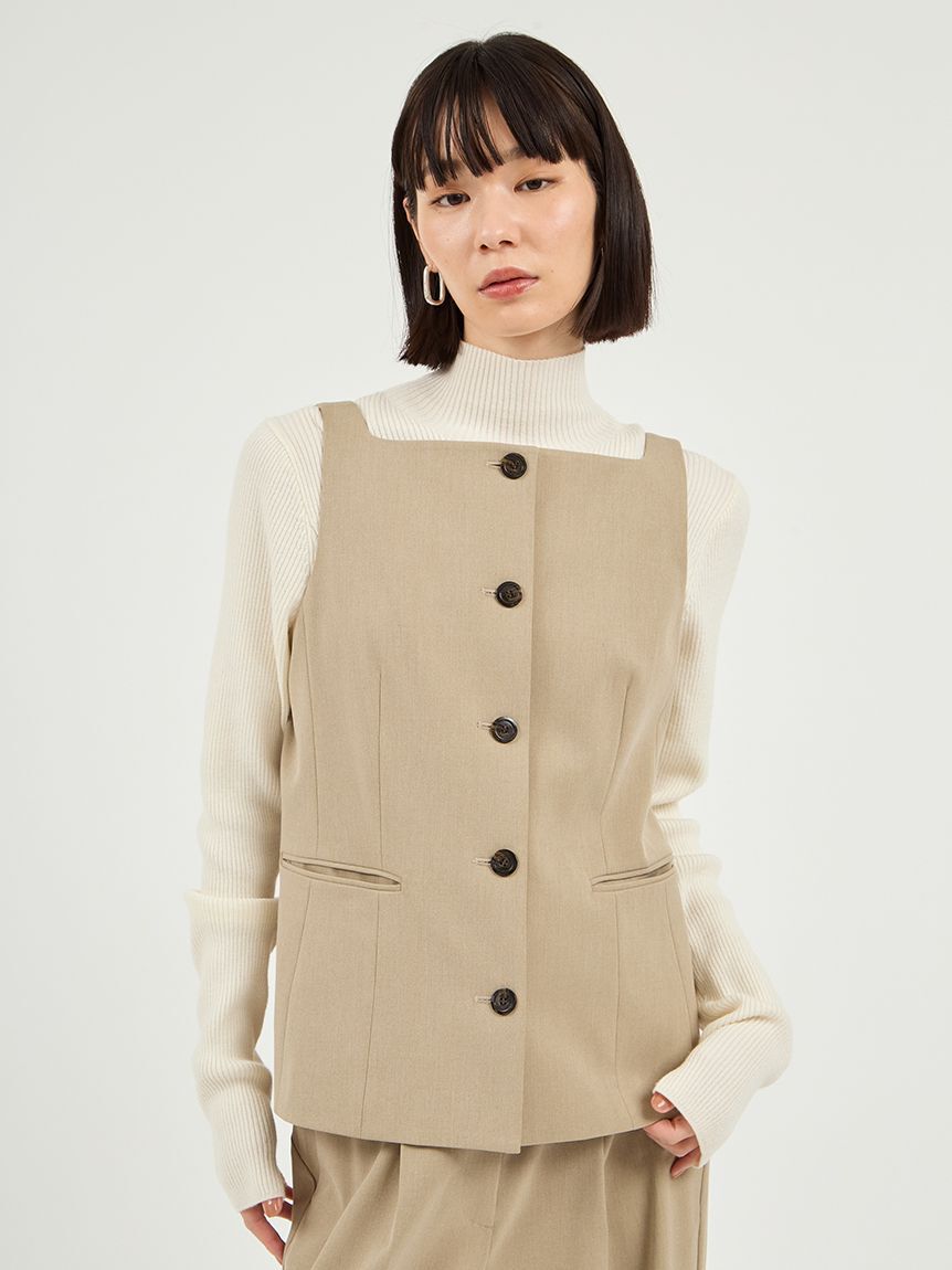 emmi atelier「【セットアップ対応】ジレトップス」|Tシャツ・カットソー|