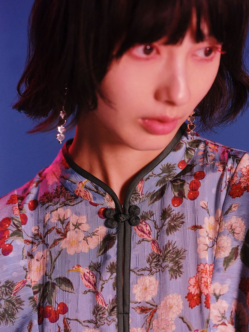 LILY BROWN「【LILY BROWN&times;KEITA MARUYAMA】ボタニカルチェリー柄ワンピース」|ワンピース|