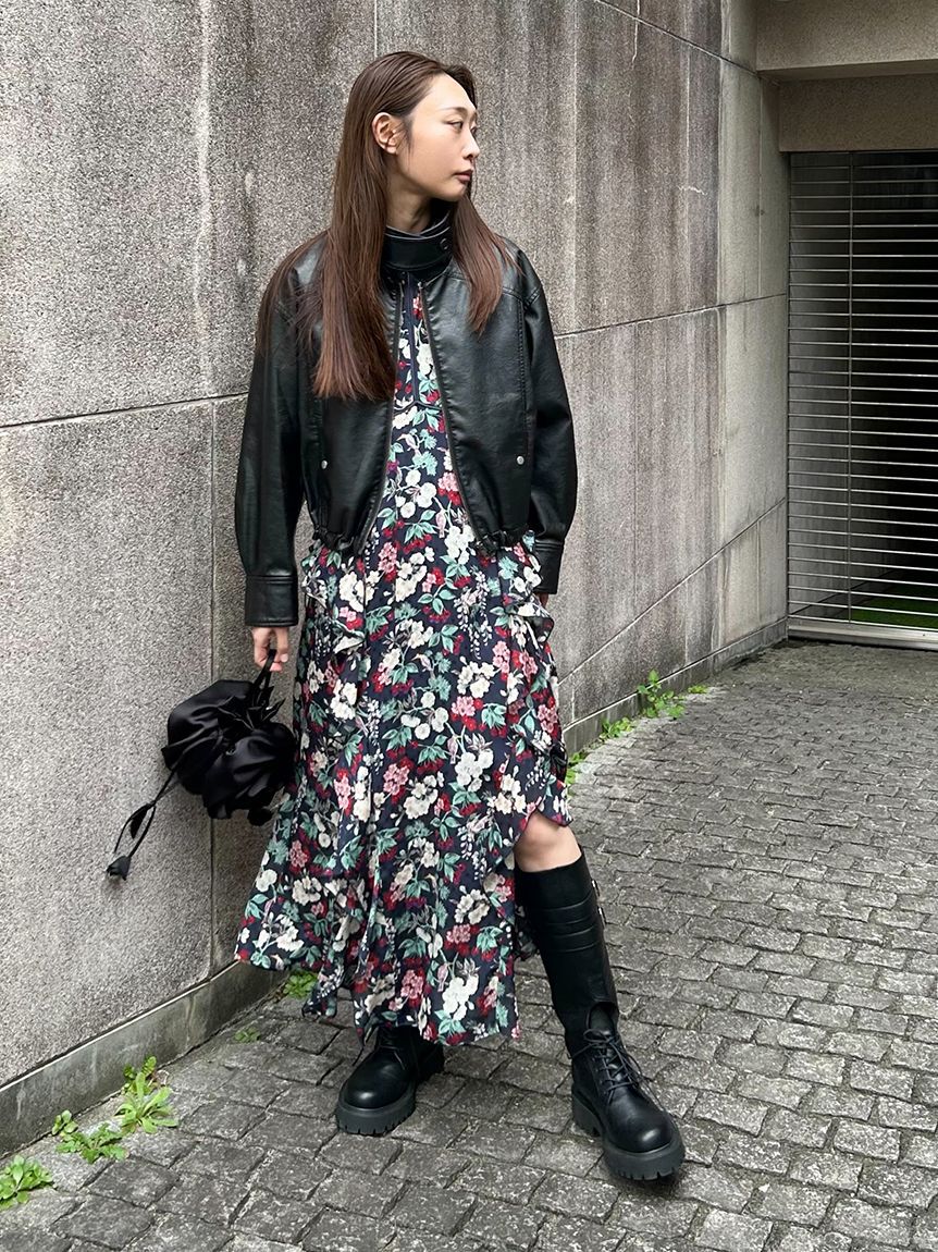 LILY BROWN「【LILY BROWN&times;KEITA MARUYAMA】ボタニカルチェリー柄ワンピース」|ワンピース|