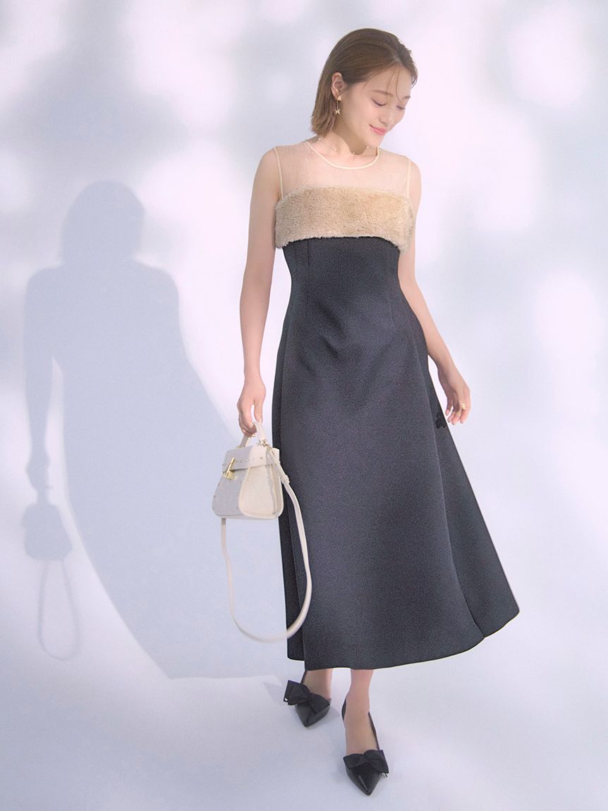 CELFORD「【HANAE MORI&times;CELFORDコラボ】ファードッキングフィット＆フレアドレス」|ドレス|