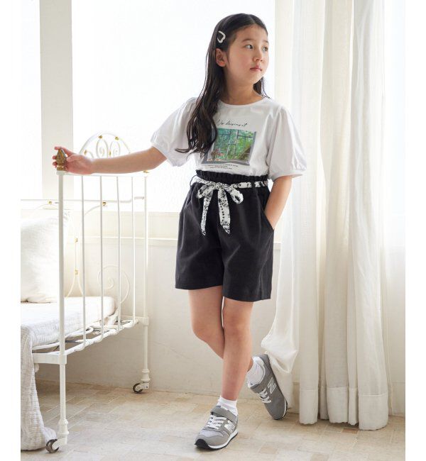 ikka kids「スカーフベルト付きストレッチキュロット（120~160cm）」|その他|