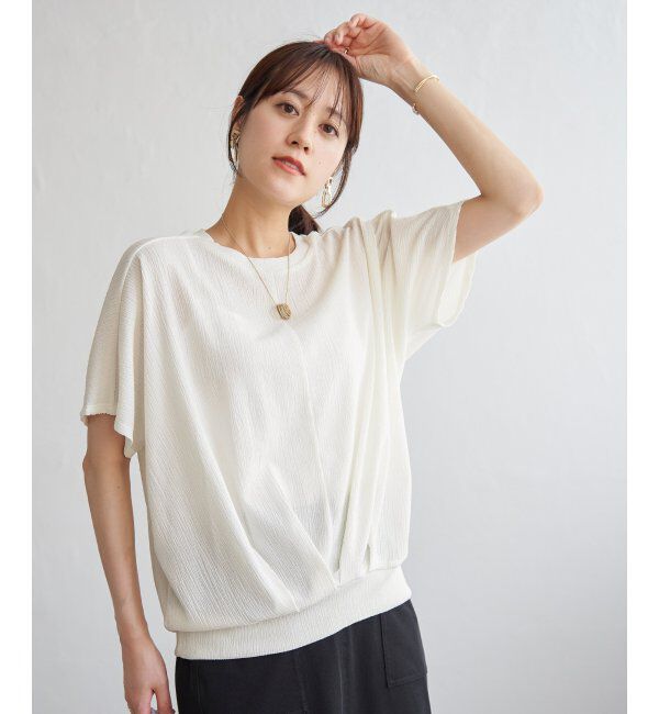ikka「ジャガードドルマン裾タックプルオーバー」|その他|