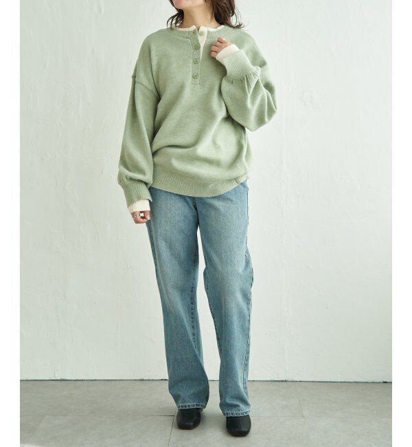 VENCE share style「7Gアルパカタッチレイヤードプルオーバー」|ニット・セーター|