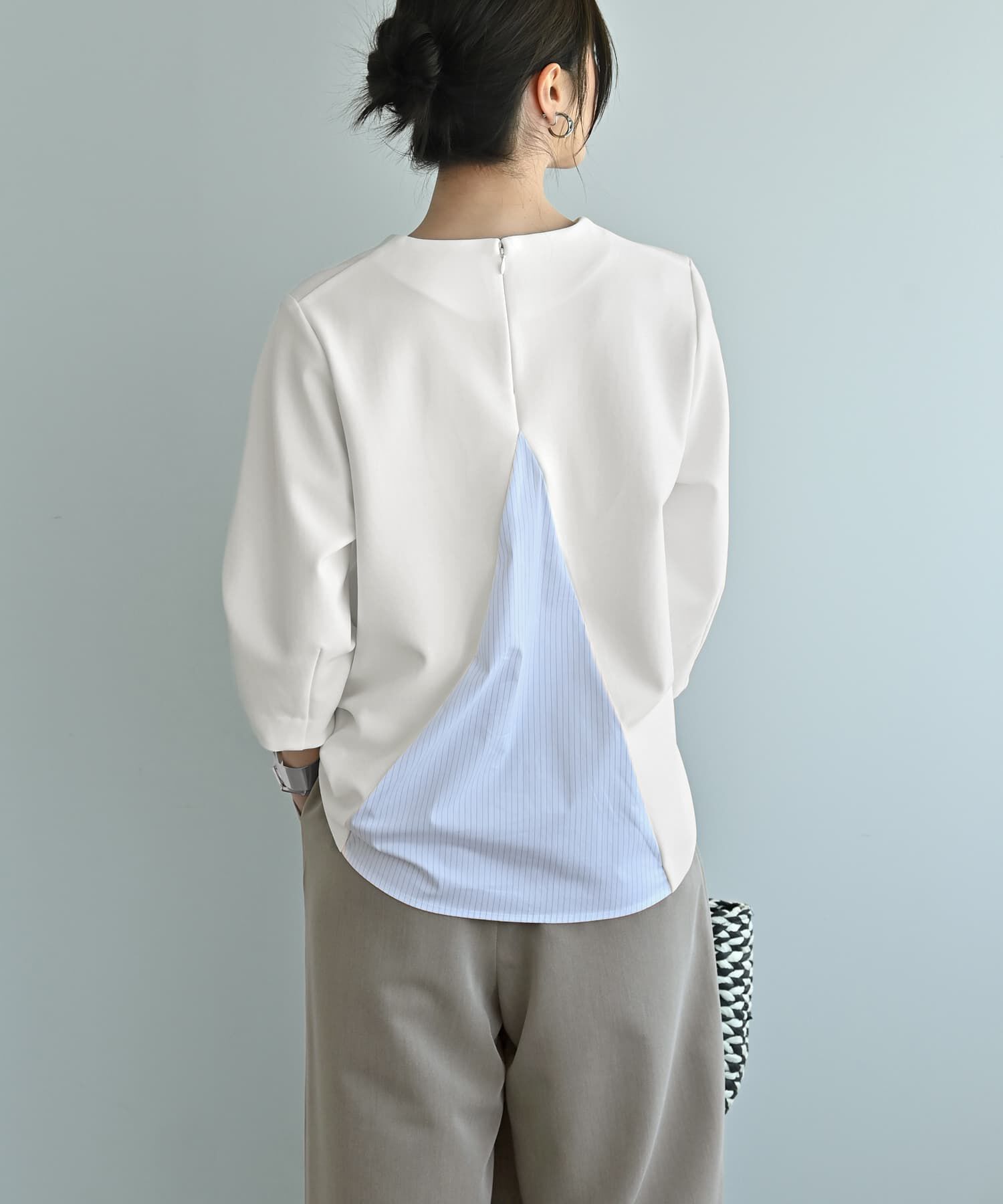 STYLE DELI「【Kana Oyama&times;BLK001】バックシャツ生地トップス／DELI size」|Tシャツ・カットソー|