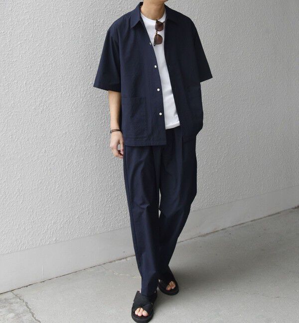 SHIPS any「SHIPS any:〈撥水/ストレッチ〉SOLOTEX(R) シアサッカー キャンプポケット シャツ」|シャツ・ブラウス|