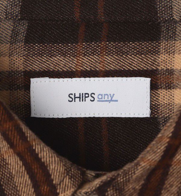 SHIPS any「SHIPS any:〈洗濯機可能〉トラッド チェックカラー ボックス ショート ネルシャツ◇」|シャツ・ブラウス|