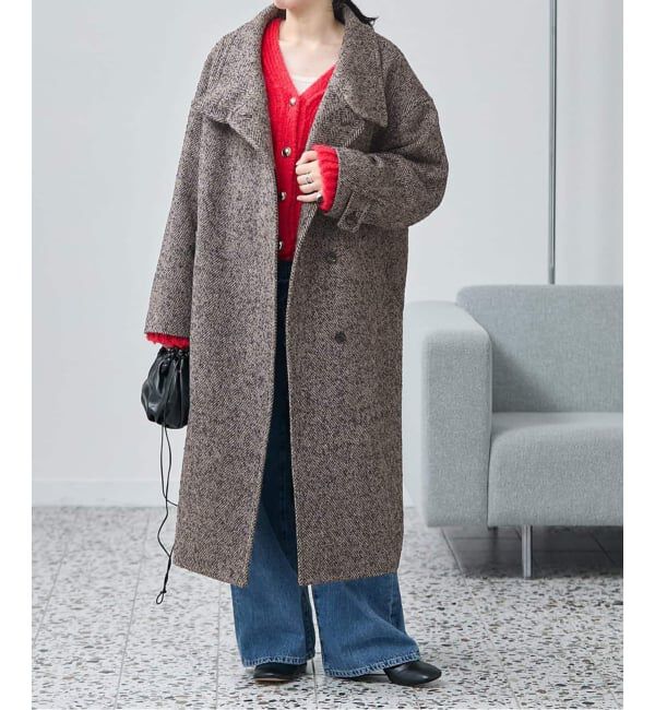 journal standard L'essage「MANTECO/TWEEDスタンドコート」|その他|ブラウン