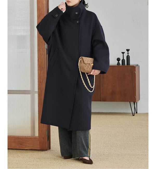journal standard L'essage「MANTECO/TWEEDスタンドコート」|その他|ネイビー