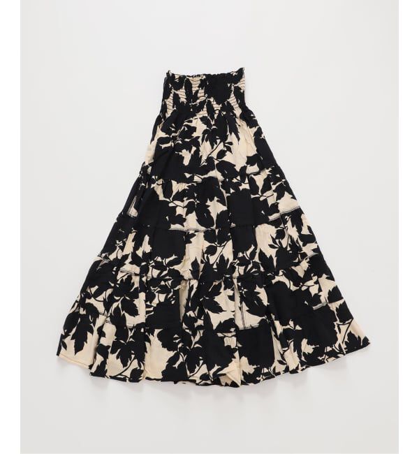 journal standard L'essage「別注【LUSANA / ルサーナ】RUFFLE TIRED MAXI SKIRT：スカート」|スカート|