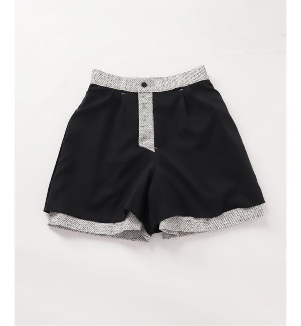 NOBLE「《予約》ミックスツイードフレアショートパンツ」|その他|