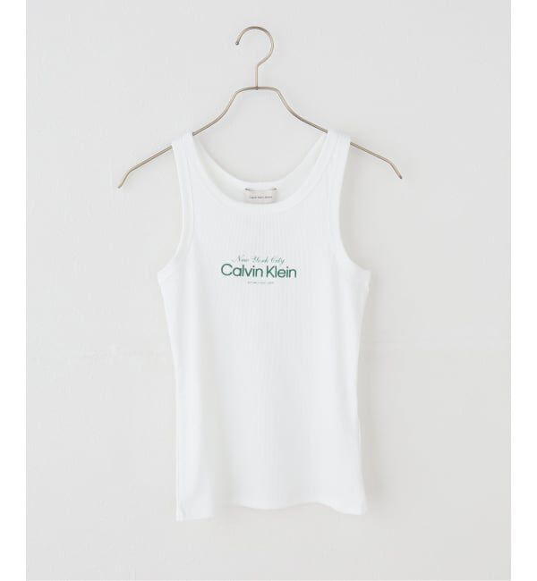 U by SPICK&SPAN「Calvin Klein / カルバン クライン COTTOUR 2X2 RIB GRAPHIC TAN」|Tシャツ・カットソー|ホワイト