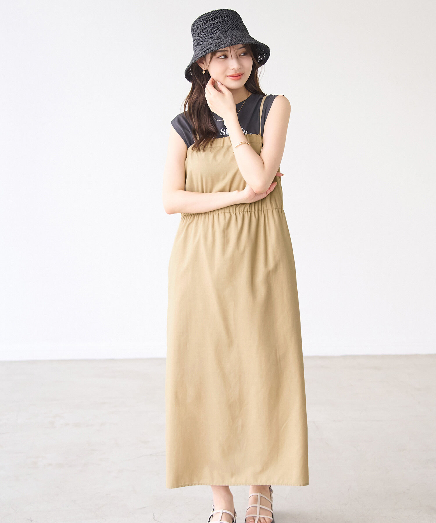 Rope&rsquo;Picnic「麻混キャミワンピース」|ワンピース|