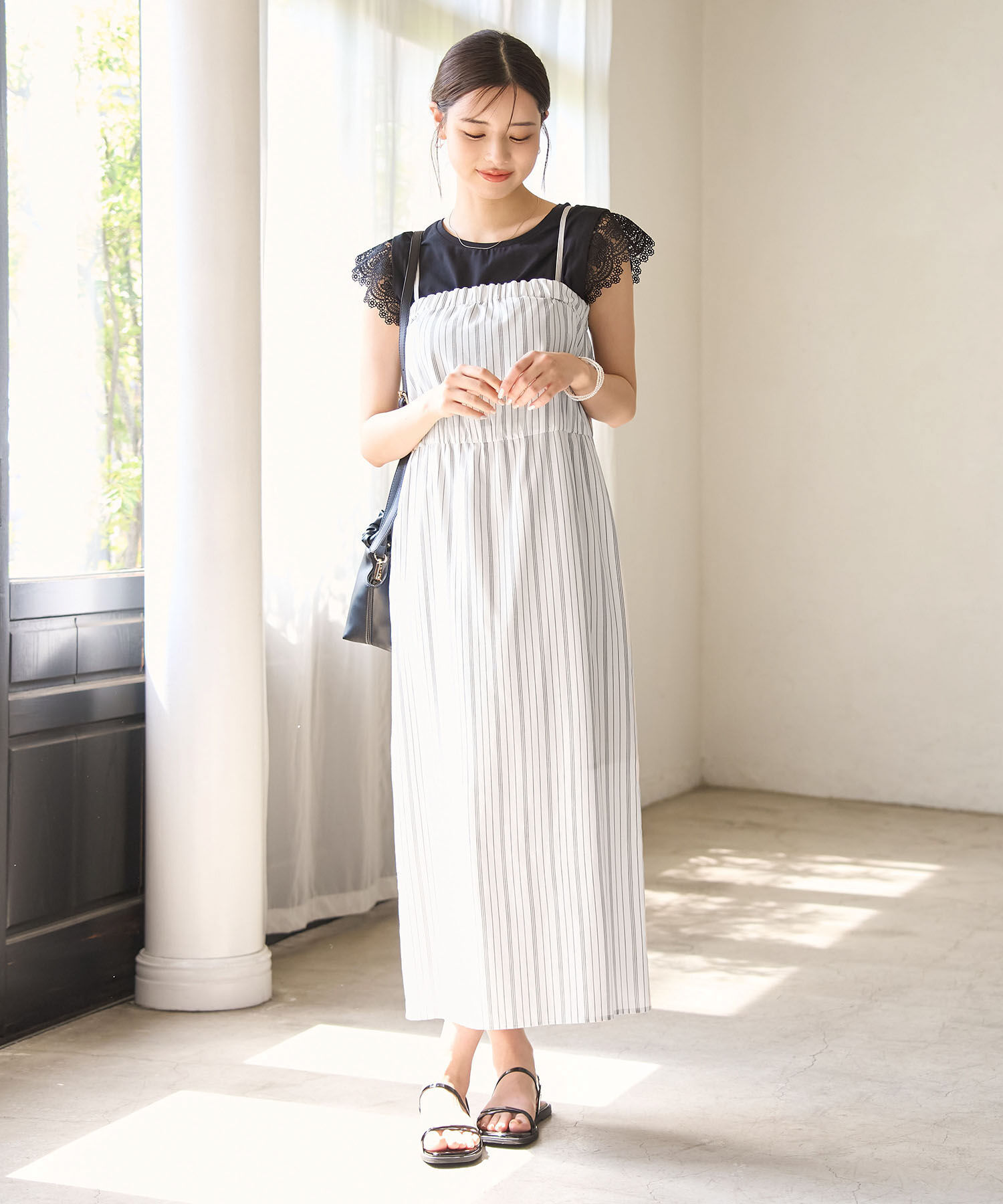 Rope&rsquo;Picnic「麻混キャミワンピース」|ワンピース|