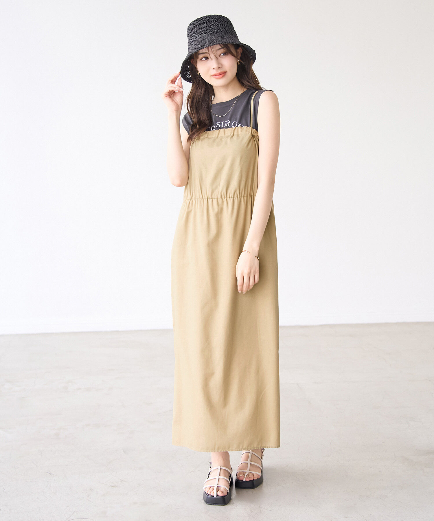Rope&rsquo;Picnic「麻混キャミワンピース」|ワンピース|