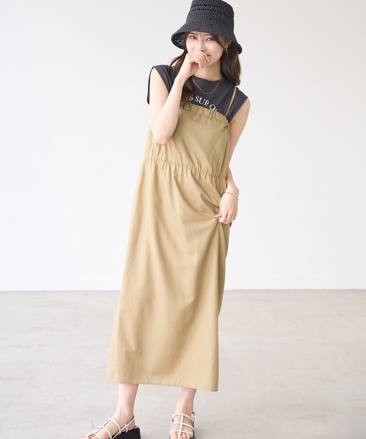 Rope&rsquo;Picnic「麻混キャミワンピース」|ワンピース|