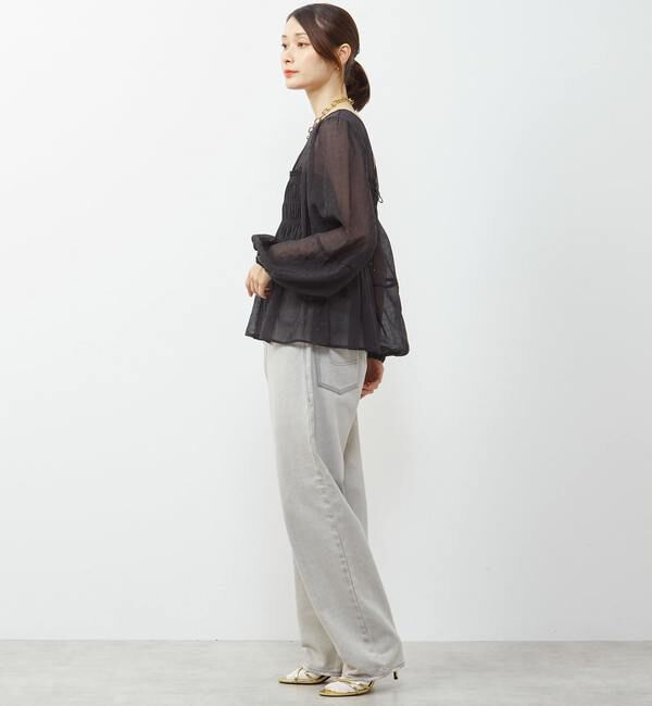 Soffitto「《WEB限定》前後2WAYシャーリングブラウス」|シャツ・ブラウス|