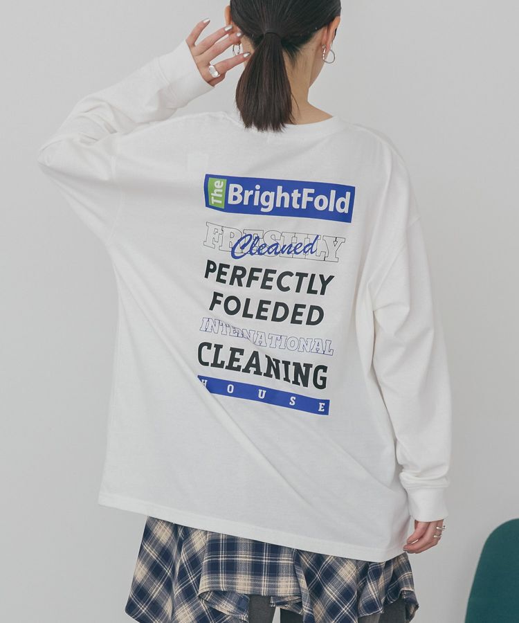AMERICAN HOLIC「カンパニーロゴ風ロングTシャツ」|Tシャツ・カットソー|Off White