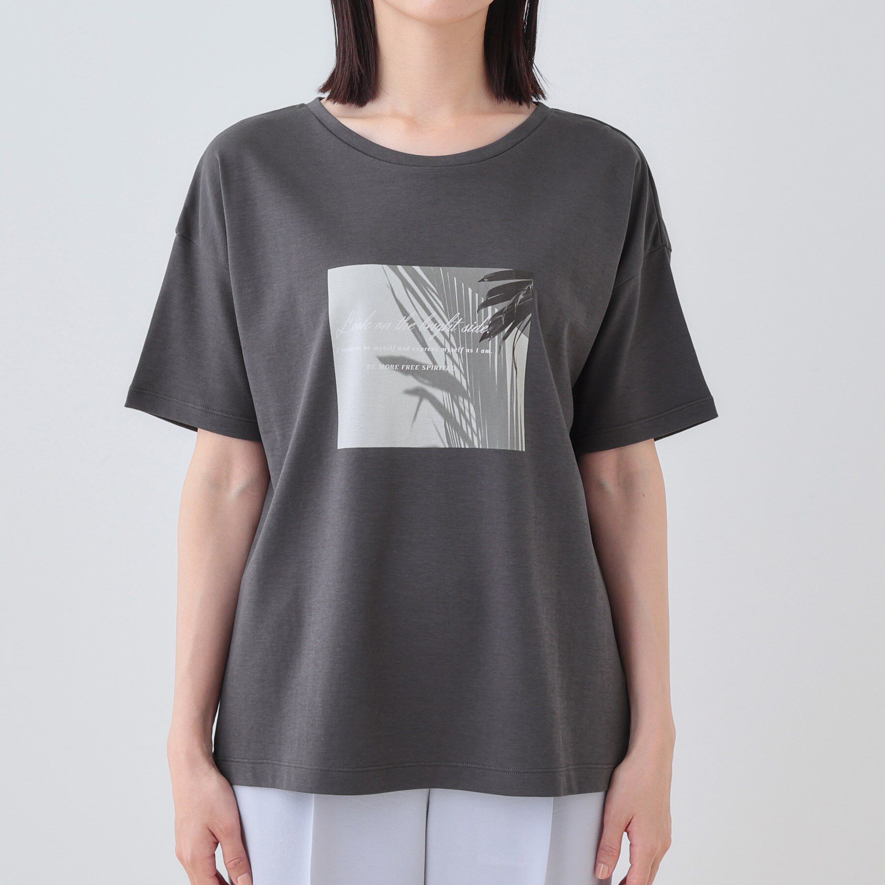 INDIVI「【洗える】ベーシックプリントTシャツ」|Tシャツ・カットソー|