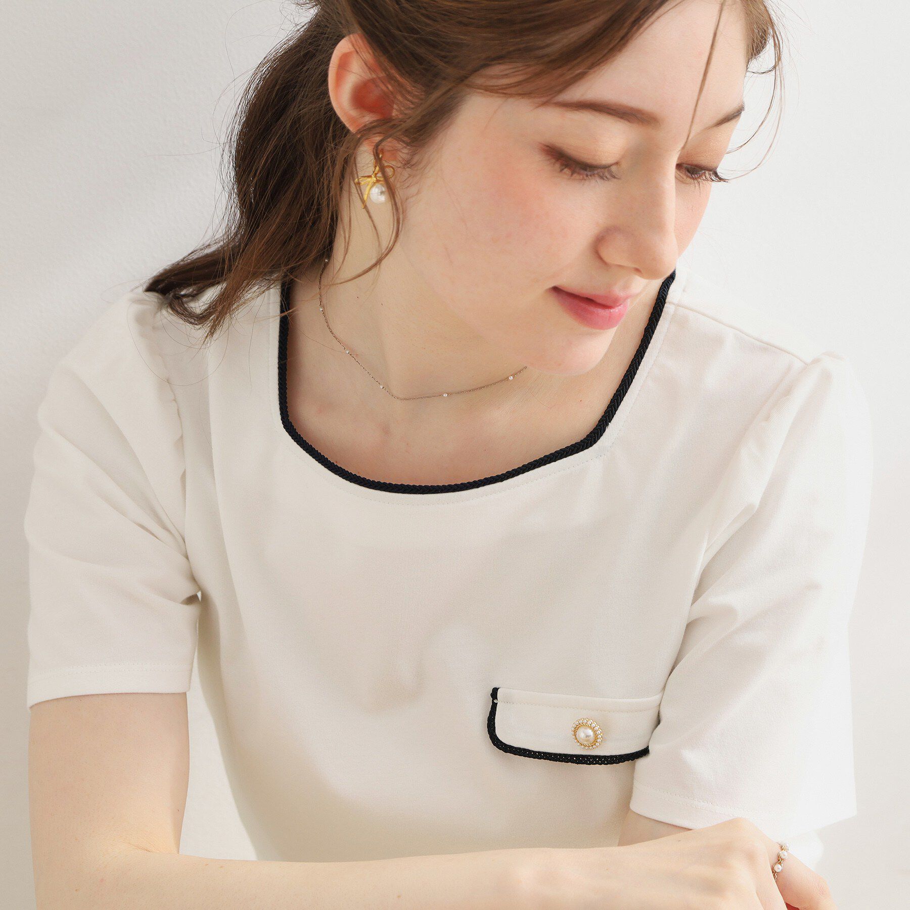 Couture broach「天竺リバーマリンコードTシャツ」|Tシャツ・カットソー|