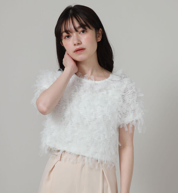 archives「リボンチュールコンパクトＴＯＰＳ」|Tシャツ・カットソー|OFF WHITE