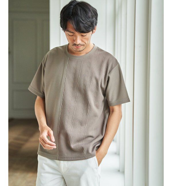 ikka「レイカンＤＲＹフクレＪＱキリカエＴ」|Tシャツ・カットソー|ベージュ