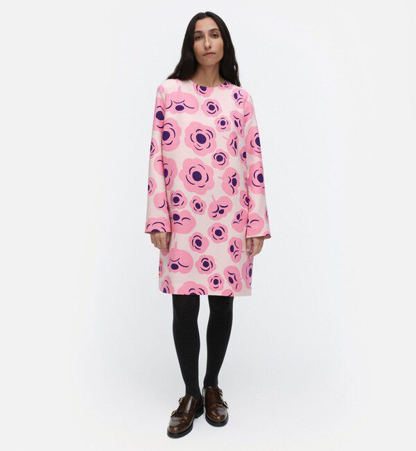 Marimekko「【一部店舗・オンラインストア限定】Karttua Tumma ワンピース」|ワンピース|ﾗｲﾄﾋﾟﾝｸ&times;ﾊﾟｰﾌﾟﾙ