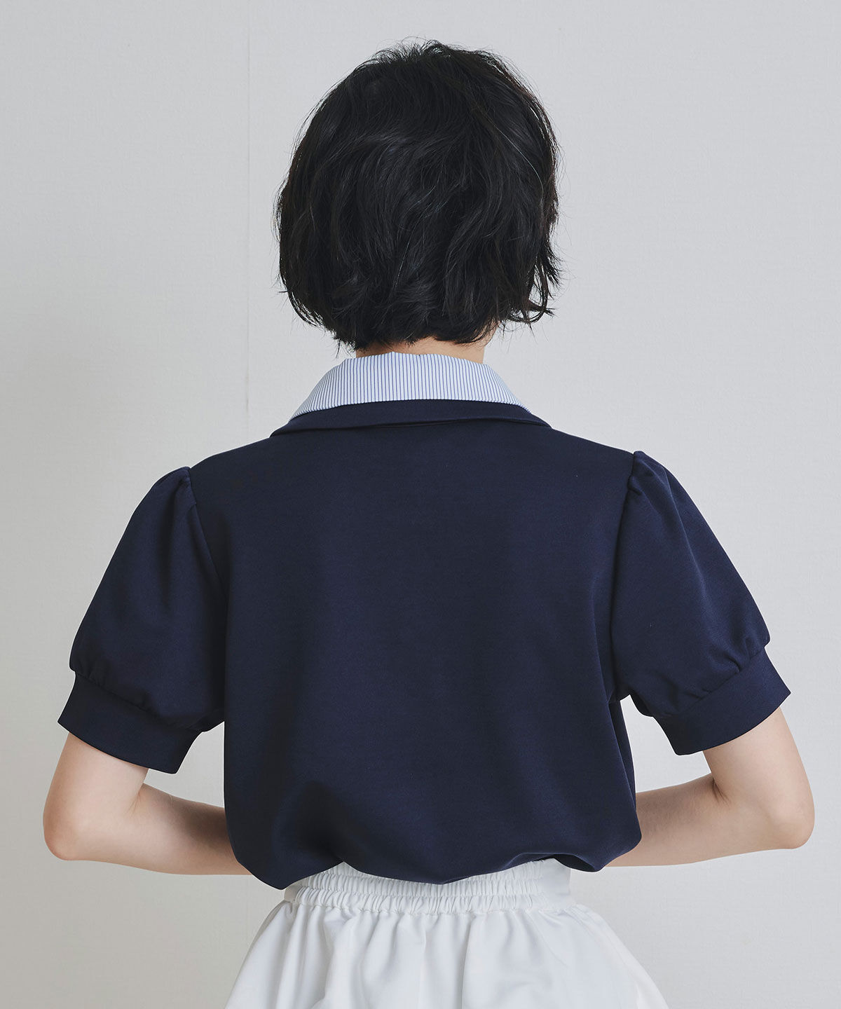REDYAZEL「エンブレムダブルカラーカットプルオーバー」|Tシャツ・カットソー|