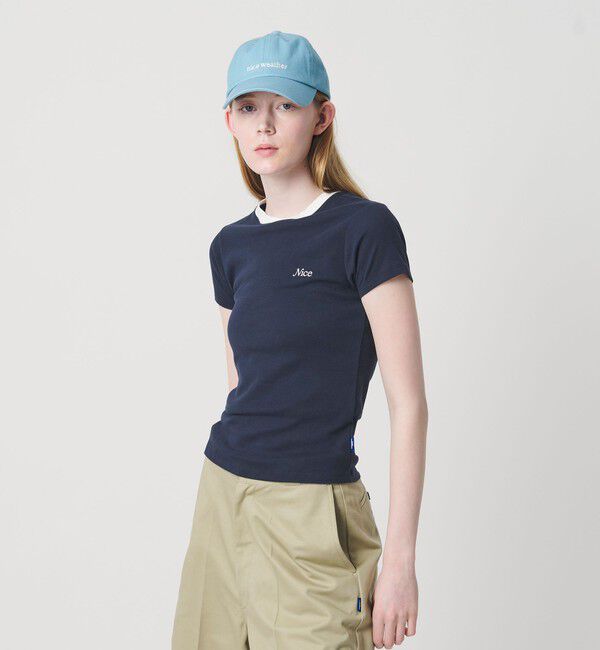 NICE WEATHER「＜NICE WEATHER＞ロゴ フィットTシャツ」|Tシャツ・カットソー|