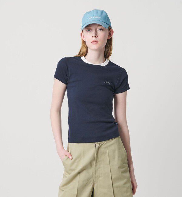 NICE WEATHER「＜NICE WEATHER＞ロゴ フィットTシャツ」|Tシャツ・カットソー|