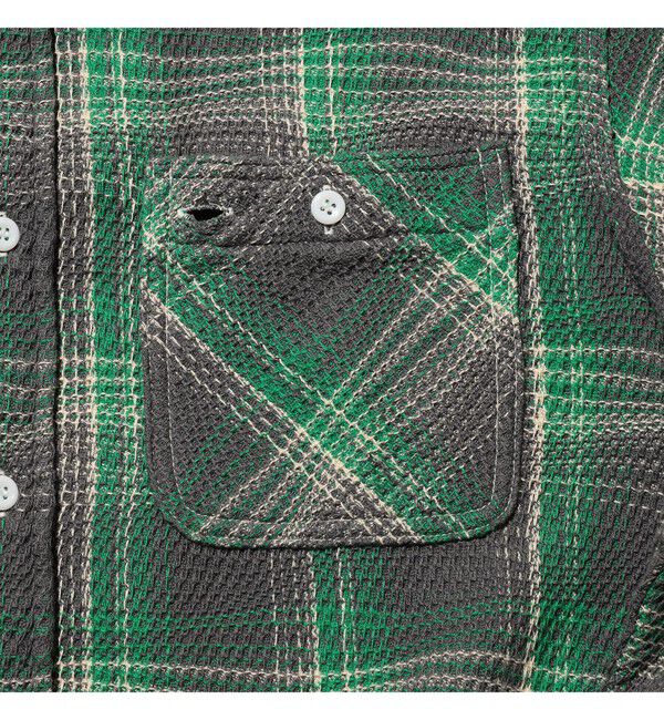 BEAMS PLUS「WORK Waffle Plaid」|シャツ・ブラウス|