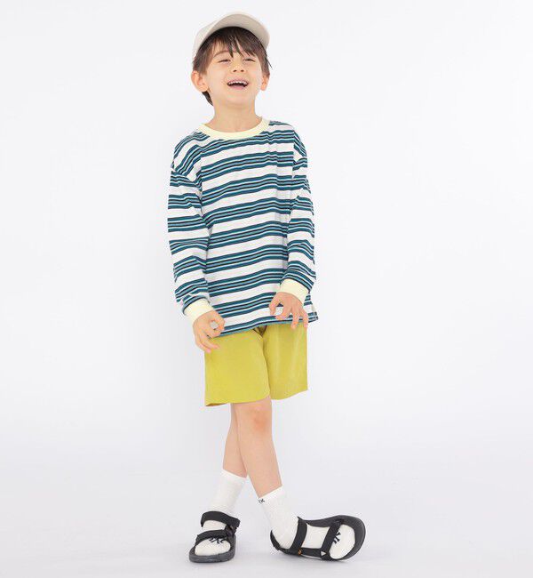 SHIPS KIDS「SHIPS KIDS:100～130cm / マルチ ボーダー 長袖 TEE」|Tシャツ・カットソー|