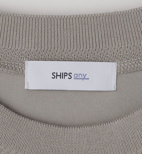 SHIPS any「SHIPS any: デザイン リブ ハイゲージ ポンチ クルーネック Tシャツ◇」|Tシャツ・カットソー|
