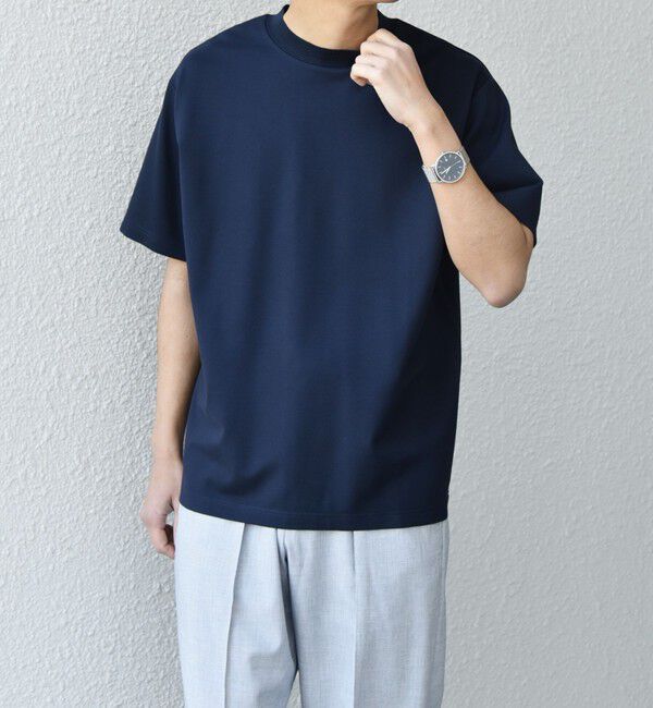 SHIPS any「SHIPS any: デザイン リブ ハイゲージ ポンチ クルーネック Tシャツ◇」|Tシャツ・カットソー|