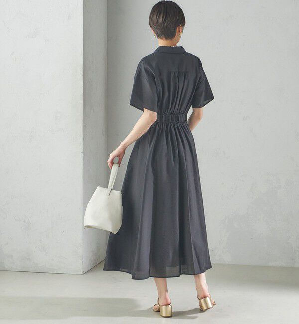 SHIPS for women「〈手洗い可能〉フロント ボタン 半袖 シャツ ワンピース」|ワンピース|