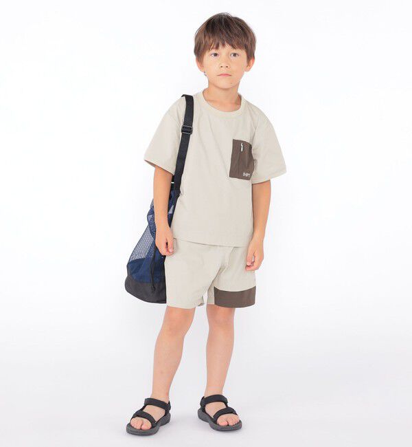 SHIPS KIDS「SHIPS KIDS:100～130cm / 〈UVカット〉ドライ ポケット TEE」|Tシャツ・カットソー|