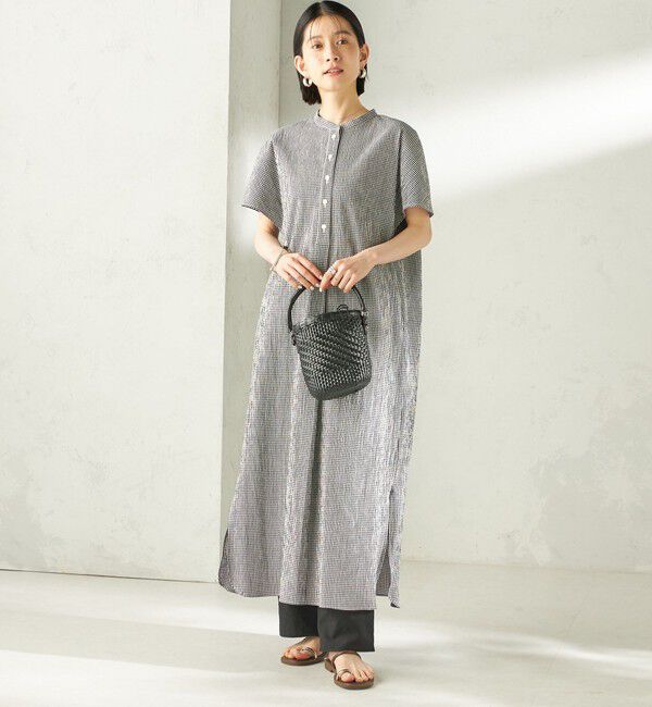 SHIPS for women「《予約》〈手洗い可能〉ACAR バンピー チェック ワンピース」|ワンピース|