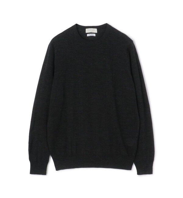 TOMORROWLAND MENS「TOMORROWLAND tricot スーパーファインメリノウール クルーネックプルオーバー S-WOOL」|ニット・セーター|17 チャコールグレー