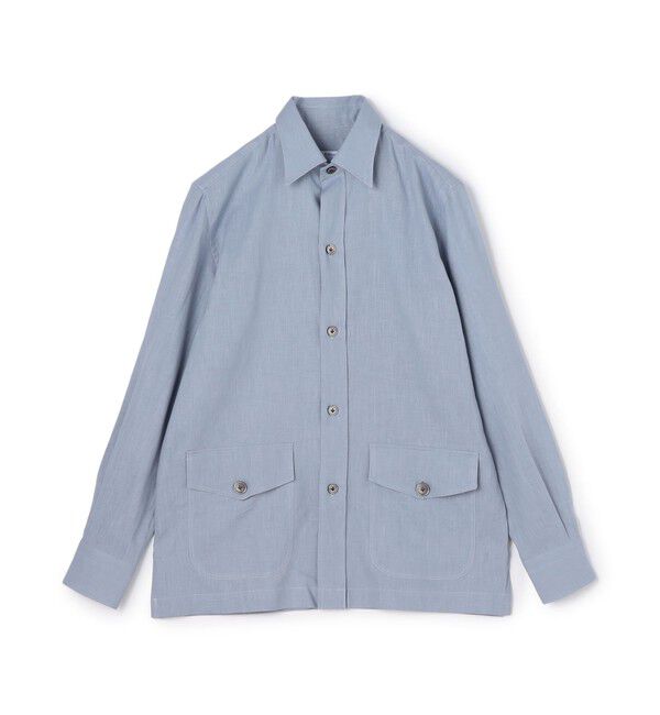 TOMORROWLAND BUYING WEAR「ERRICO FORMICOLA ALBERTO リネンオーバーシャツ」|シャツ・ブラウス|63 ライトブルー