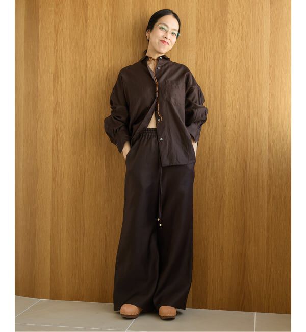 IENA LA BOUCLE「《洗濯機洗い可》IENA LA BOUCLE コットンサテンシャツ」|シャツ・ブラウス|