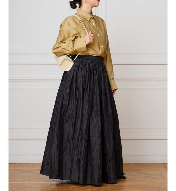 IENA LA BOUCLE「《洗濯機洗い可》IENA LA BOUCLE コットンサテンシャツ」|シャツ・ブラウス|