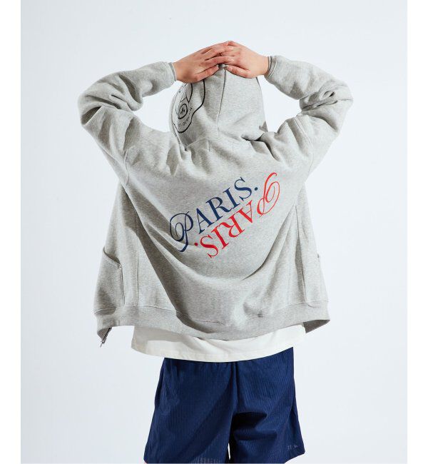 Paris Saint-Germain「【Paris Saint-Germain / パリ・サン＝ジェルマン】JP PARIS LOGO ZIP HOODIE」|パーカー|グレーB