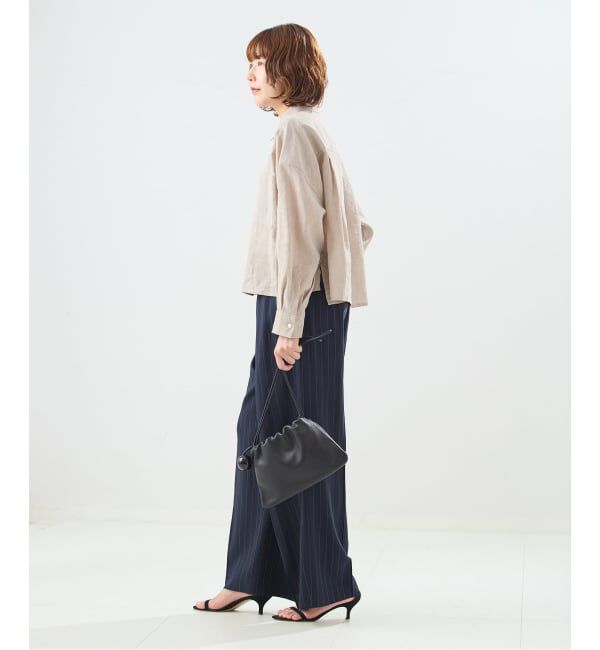 journal standard L'essage「ヨーロピアンフラックス刺しゅうショートシャツ」|シャツ・ブラウス|