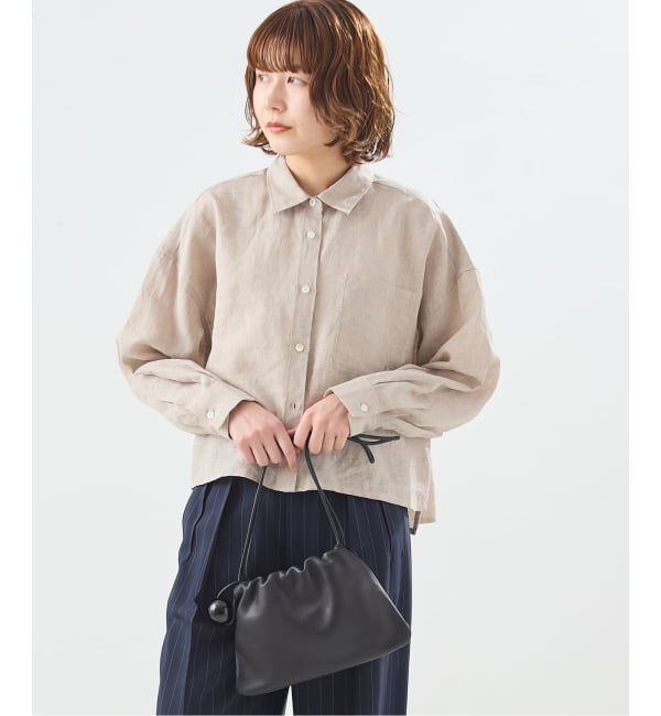 journal standard L'essage「ヨーロピアンフラックス刺しゅうショートシャツ」|シャツ・ブラウス|