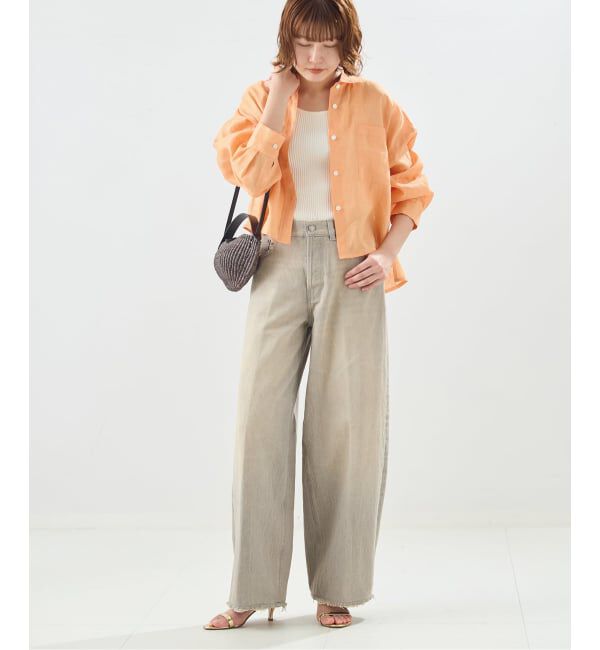 journal standard L'essage「ヨーロピアンフラックス刺しゅうショートシャツ」|シャツ・ブラウス|