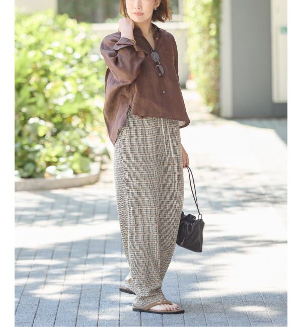 journal standard L'essage「ヨーロピアンフラックス刺しゅうショートシャツ」|シャツ・ブラウス|