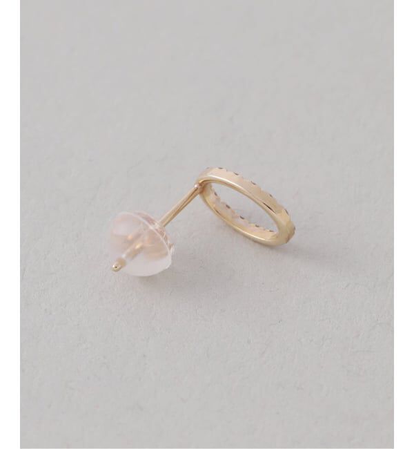 Lilas by Spick&Span「オーバルダイヤピアス K10（両耳）」|ピアス|