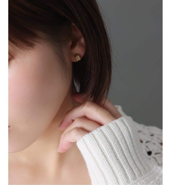 Lilas by Spick&Span「《WEB限定》ハーフマットピアス K10（両耳）」|ピアス|