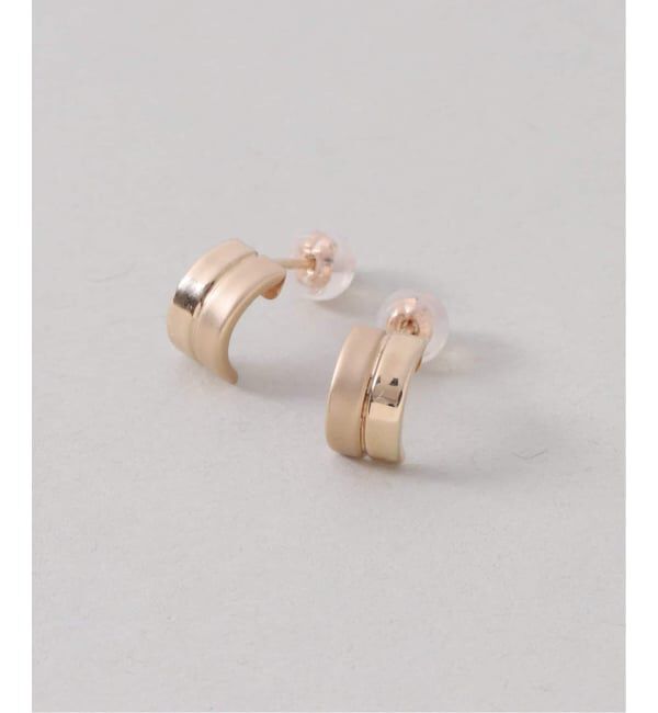 Lilas by Spick&Span「《WEB限定》ハーフマットピアス K10（両耳）」|ピアス|