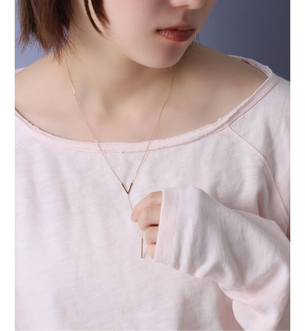 Lilas by Spick&Span「《予約》プレートYチェーンネックレス K10」|ネックレス|